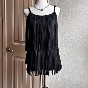 Corral Black Fringe Camisole